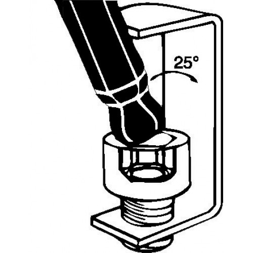 Bondhus Llave en T punta-bola / hexagonal - métrica
